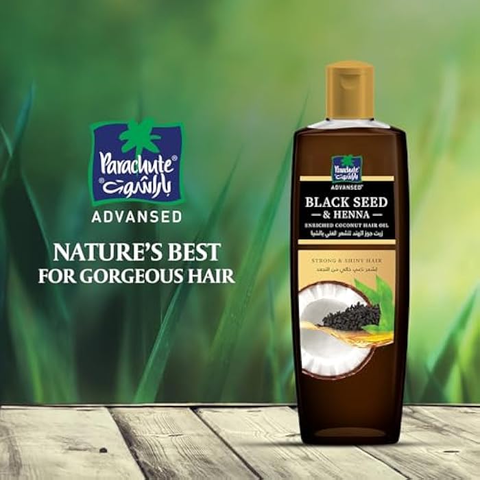 Parachute Advansed Blackseed and Heena Hair Oil Enriched with Coconut Hair Oil | For Strong and Shiny Hair | 200ml - Image 3